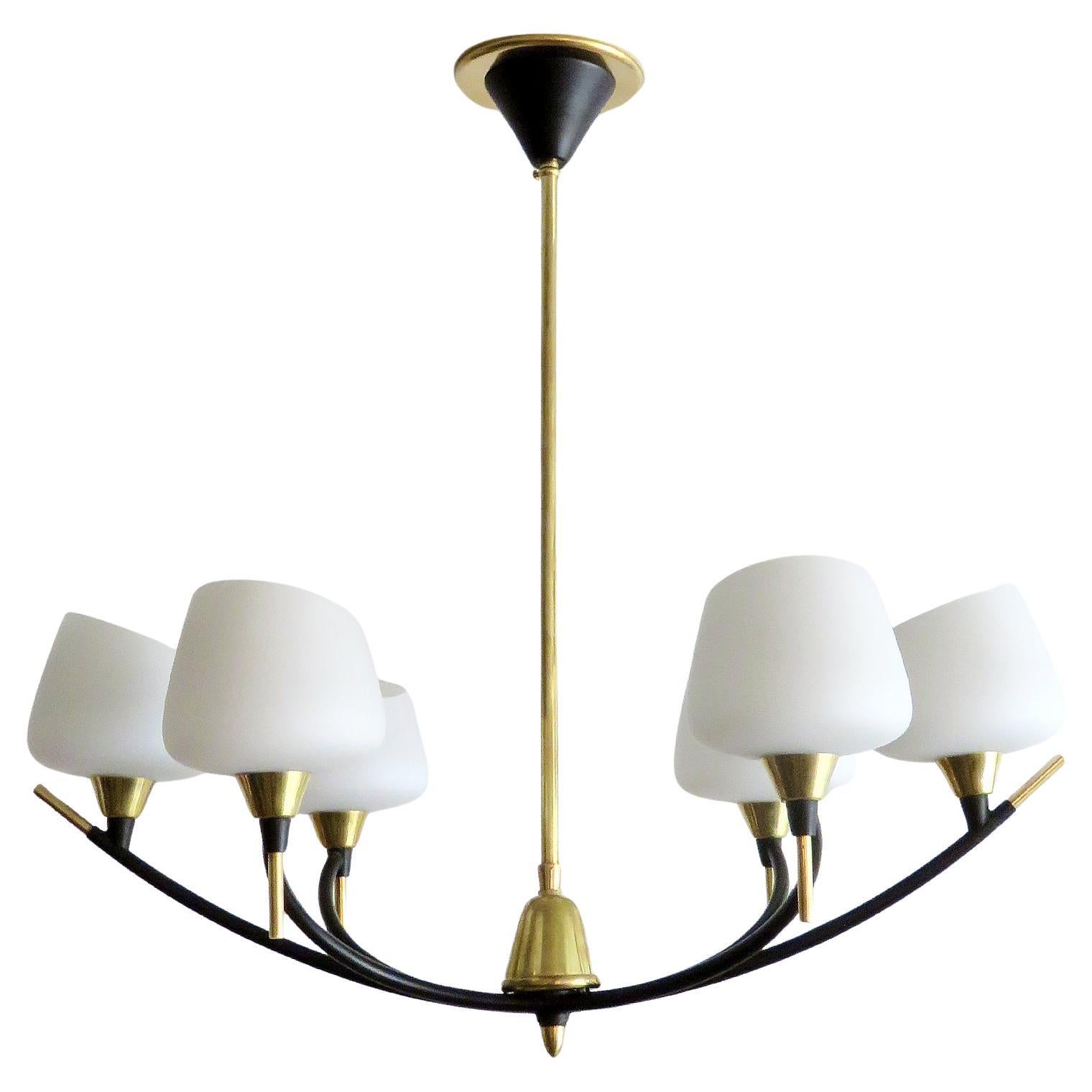 Lampadario a sei bracci di Arlus in vendita