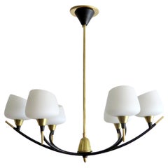 Six-Arm Chandelier by Arlus