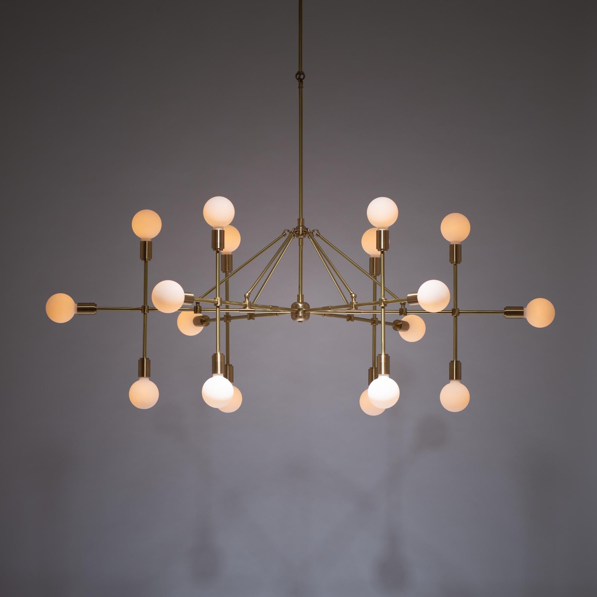 Contemporary Six Arm Eighteen Sphere Lobby Chandelier by Lights of London For Sale