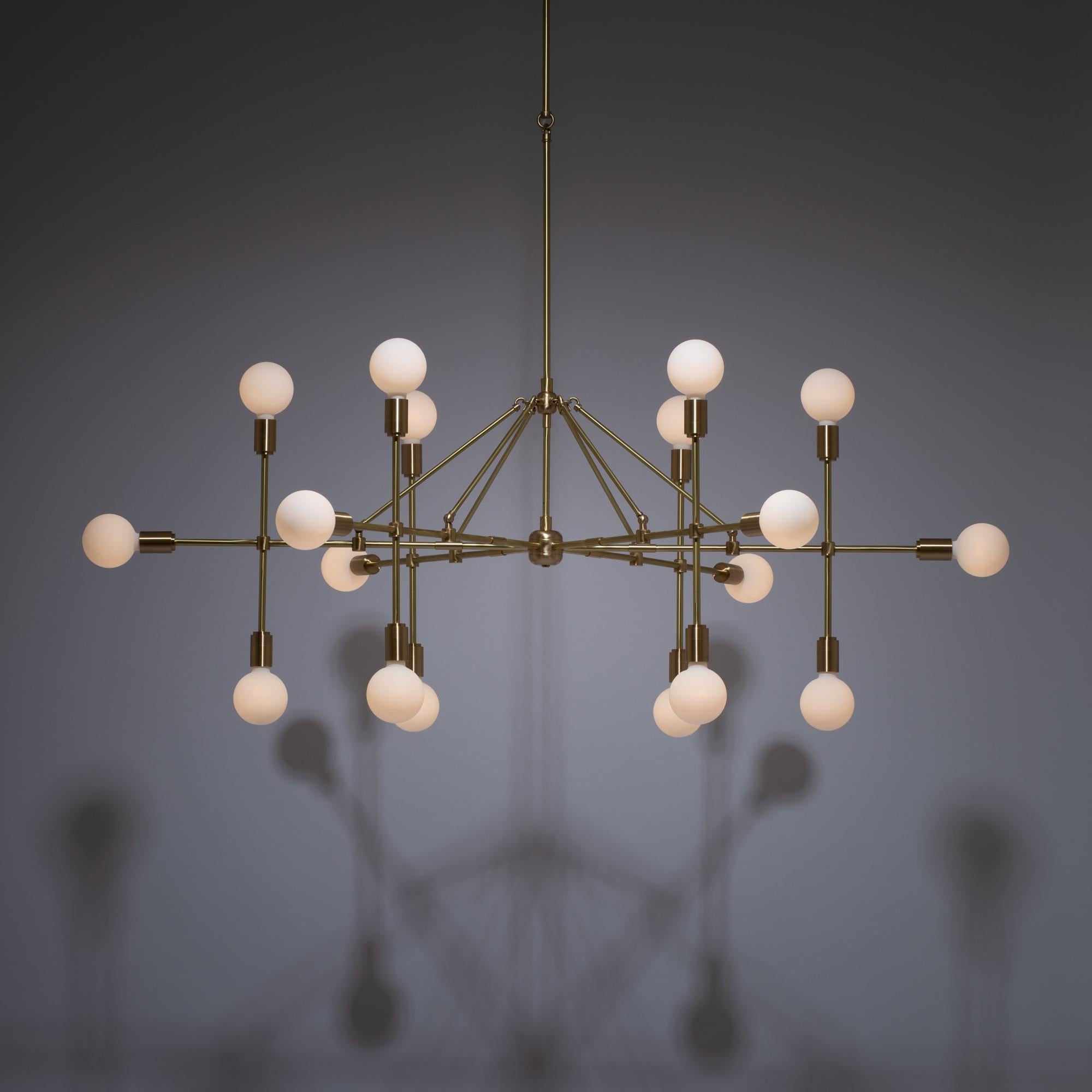 Six Arm Eighteen Sphere Lobby Chandelier by Lights of London For Sale 1