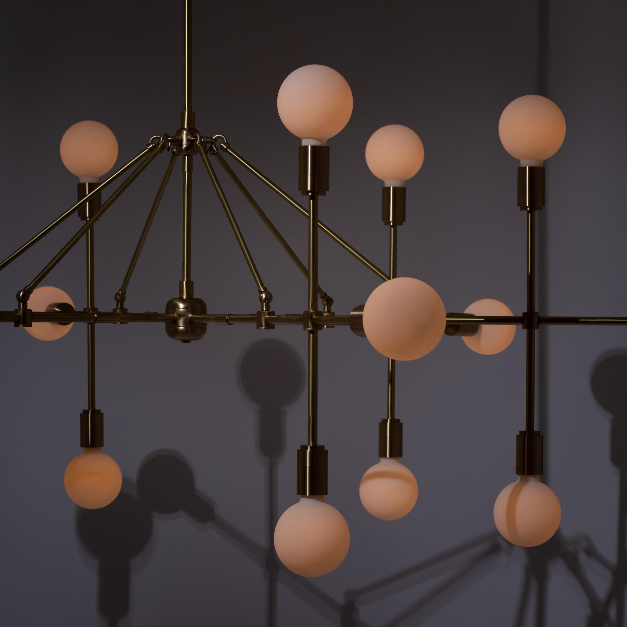 Six Arm Eighteen Sphere Lobby Chandelier by Lights of London For Sale 2