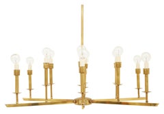 Six Arm Spanish Brass Chandelier