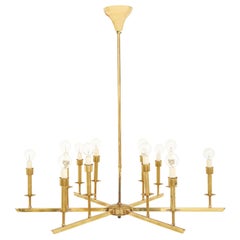 Vintage Six Arm Spanish Brass Chandelier