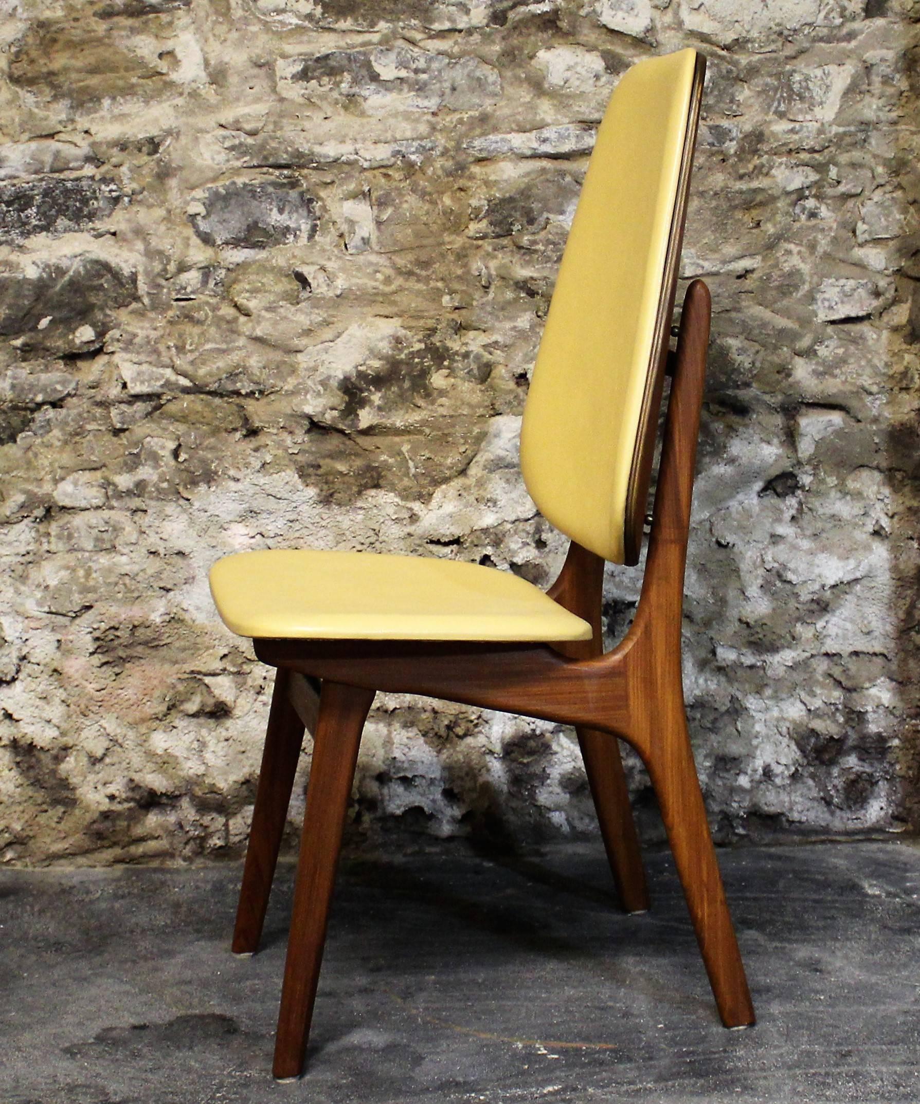 Six Arne Hovmand-Olsen Danish Teak Dining Chairs with Leather Upholstery 1