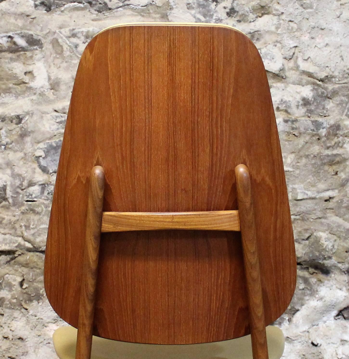Six Arne Hovmand-Olsen Danish Teak Dining Chairs with Leather Upholstery 2