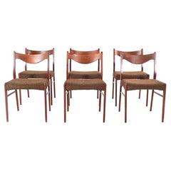 Mid Century Arne W. Iversen Gs60 Dining Chairs in Teak for Glyngore Stolefabrik