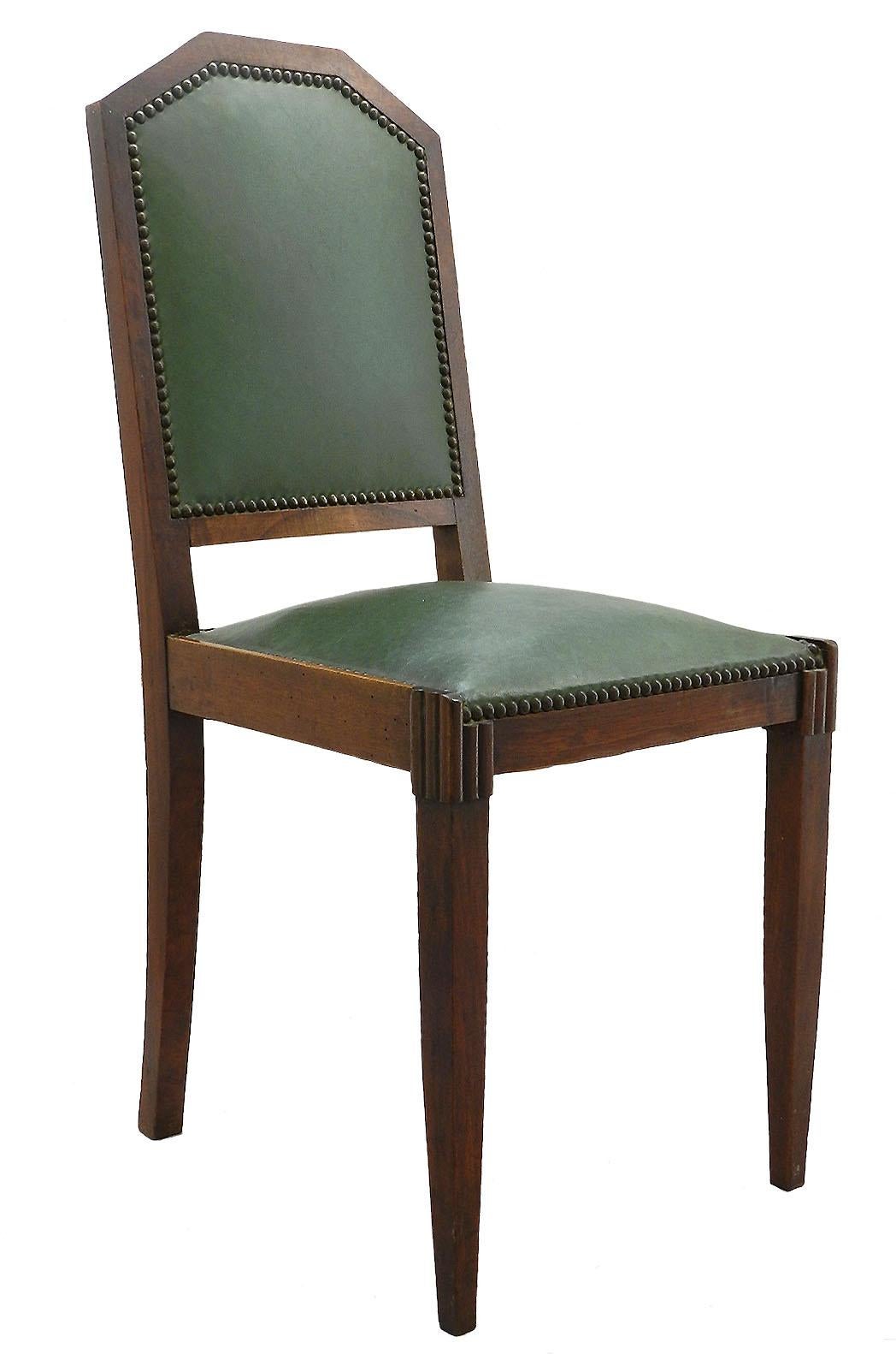 Six Art Deco Dining Chairs French circa 1930 Includes Recovering In Good Condition In Mimizan, FR