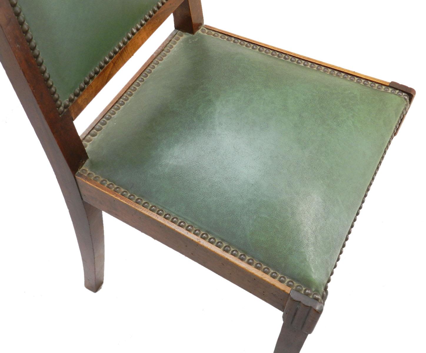 Six Art Deco Dining Chairs French circa 1930 Includes Recovering 1