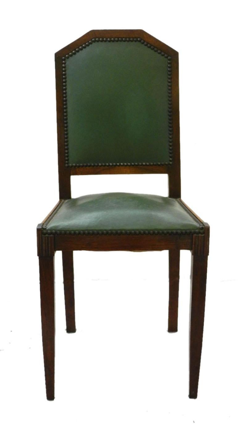 Six Art Deco Dining Chairs French circa 1930 Includes Recovering 2