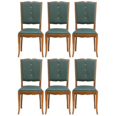 Six Art Deco Dining Chairs French Moustache Back to Restore or Customized
