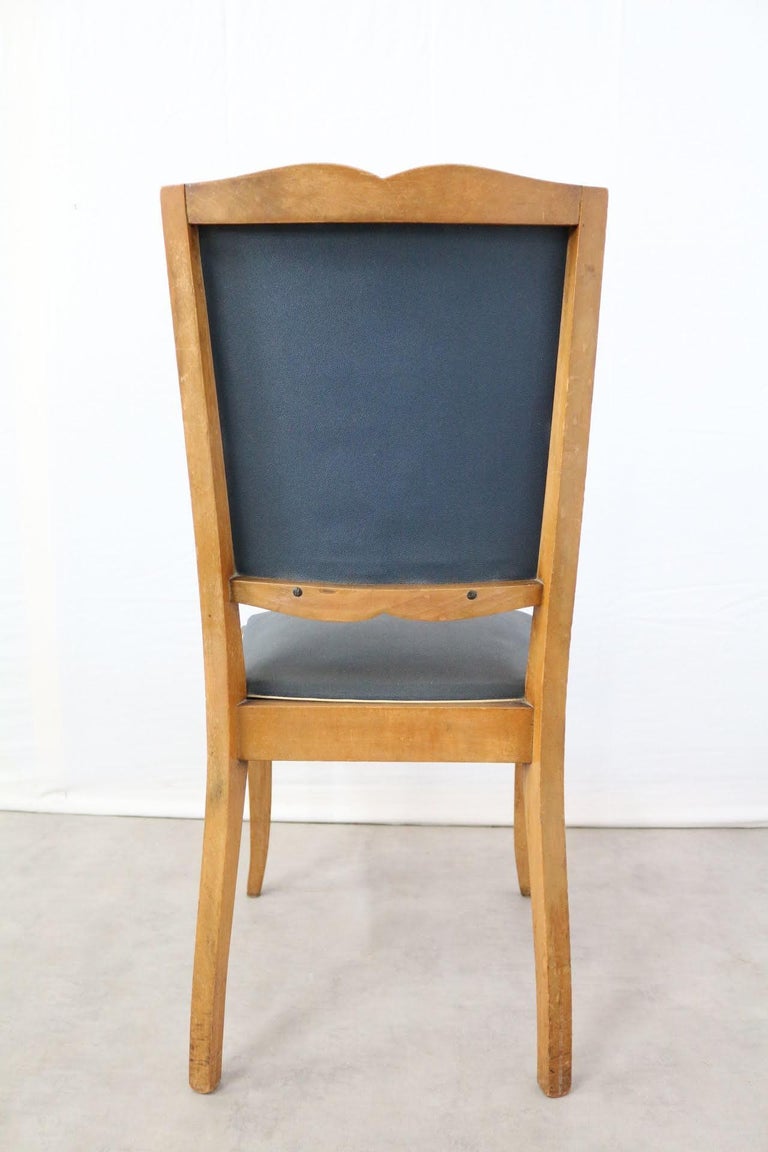 Upholstery Six Art Deco Dining Chairs Moustache Back to Restore Recover French, circa 1930 For Sale