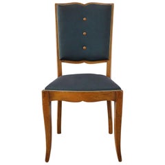 Six Art Deco Dining Chairs Moustache Back to Restore Recover French, circa 1930