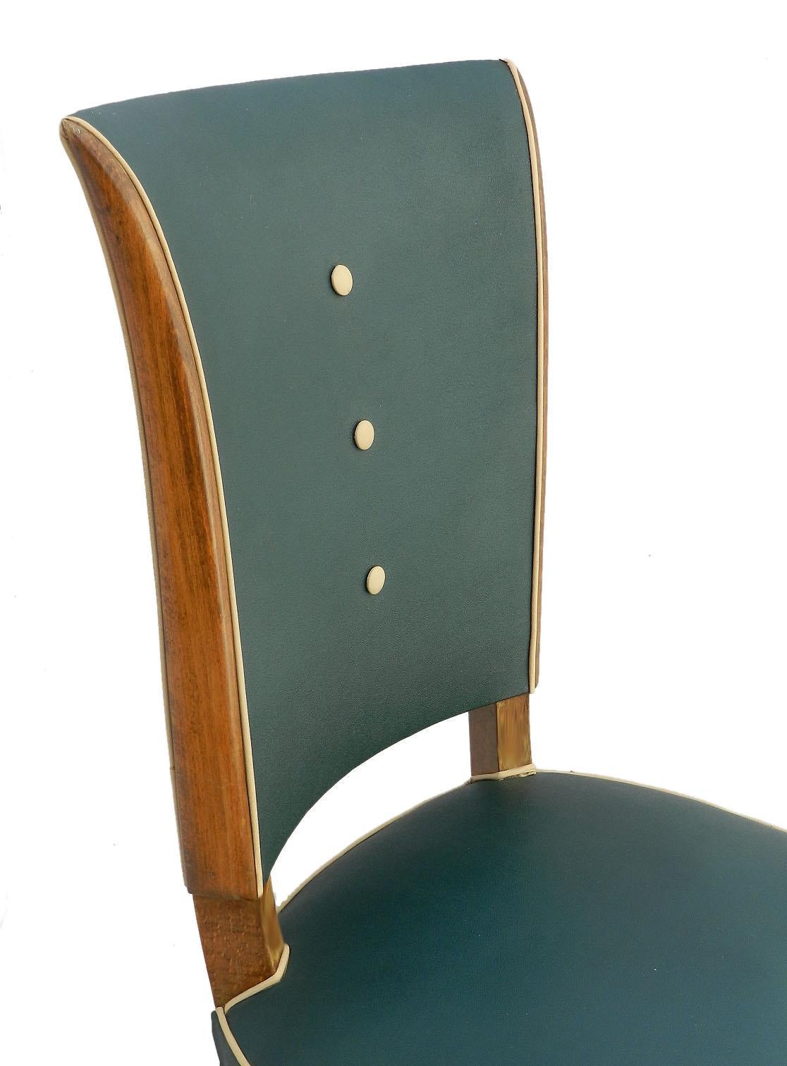 French Six Art Deco Dining Chairs Use or Recover and / or Customize