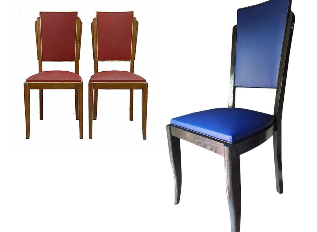 Upholstery Six Art Deco Dining Chairs Use or Recover and / or Customize