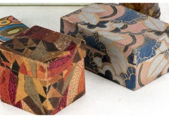 Six Art Deco Patterned Boxes, John Held, Jr Box & An Art Deco Decoupaged Vase