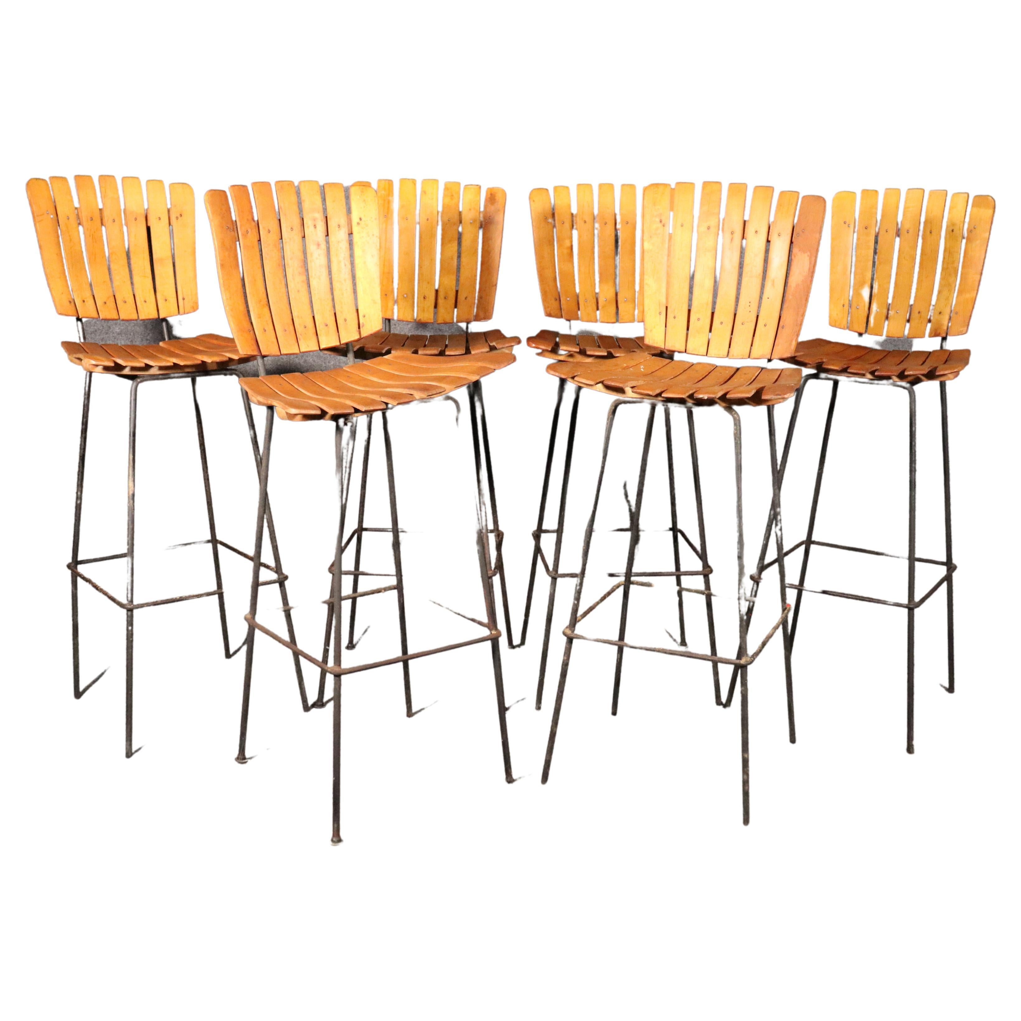 Six Arthur Umanoff Stools