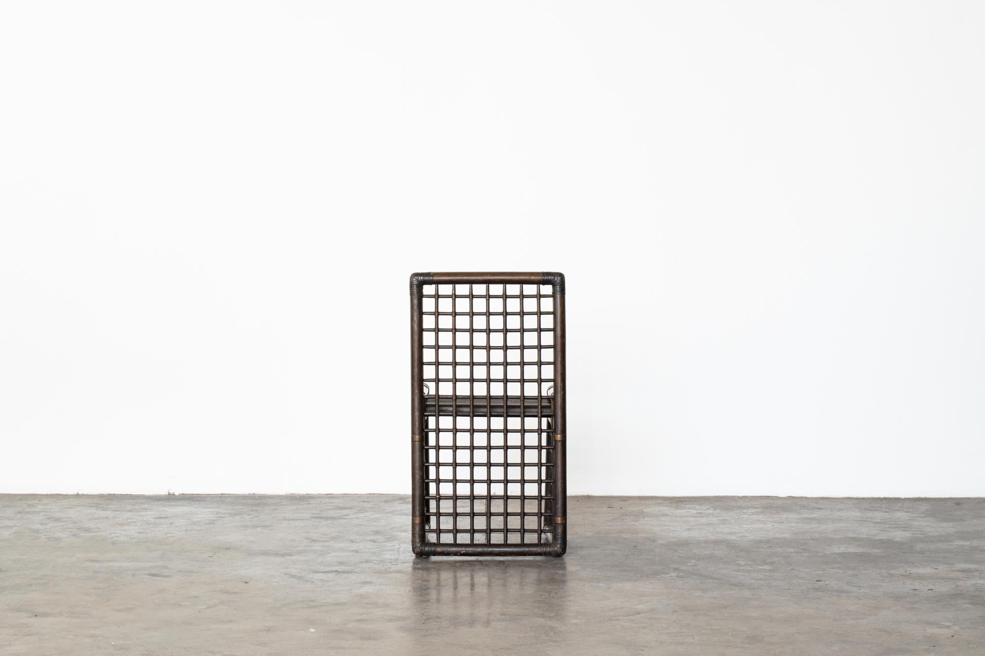 Six Bamboo Chairs Basilian 1, Afra Tobia Scarpa, B&B Label, Mid-Century Modern For Sale 1