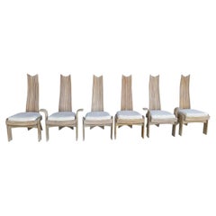 Six Bamboo Dining Chairs