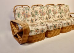 Six Band Four Place Bamboo Sectional by Tochiku, Japan