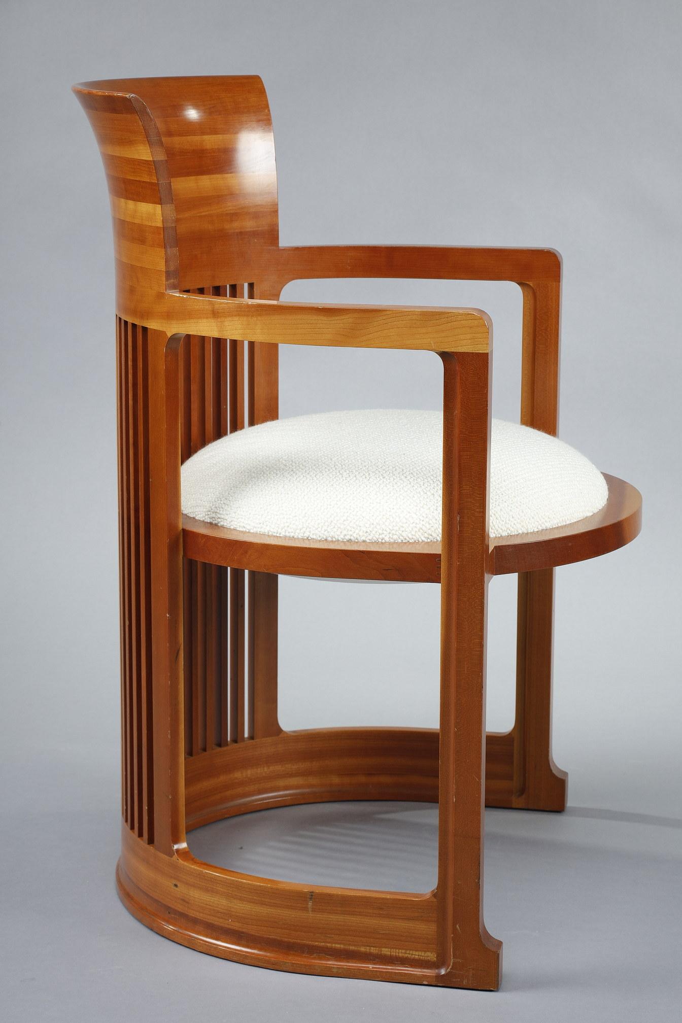 Six « chaises Barrel » de Frank Lloyd Wright, édition Cassina 7