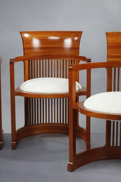 Six "Barrel chairs" by Frank Lloyd Wright, Cassina Edition