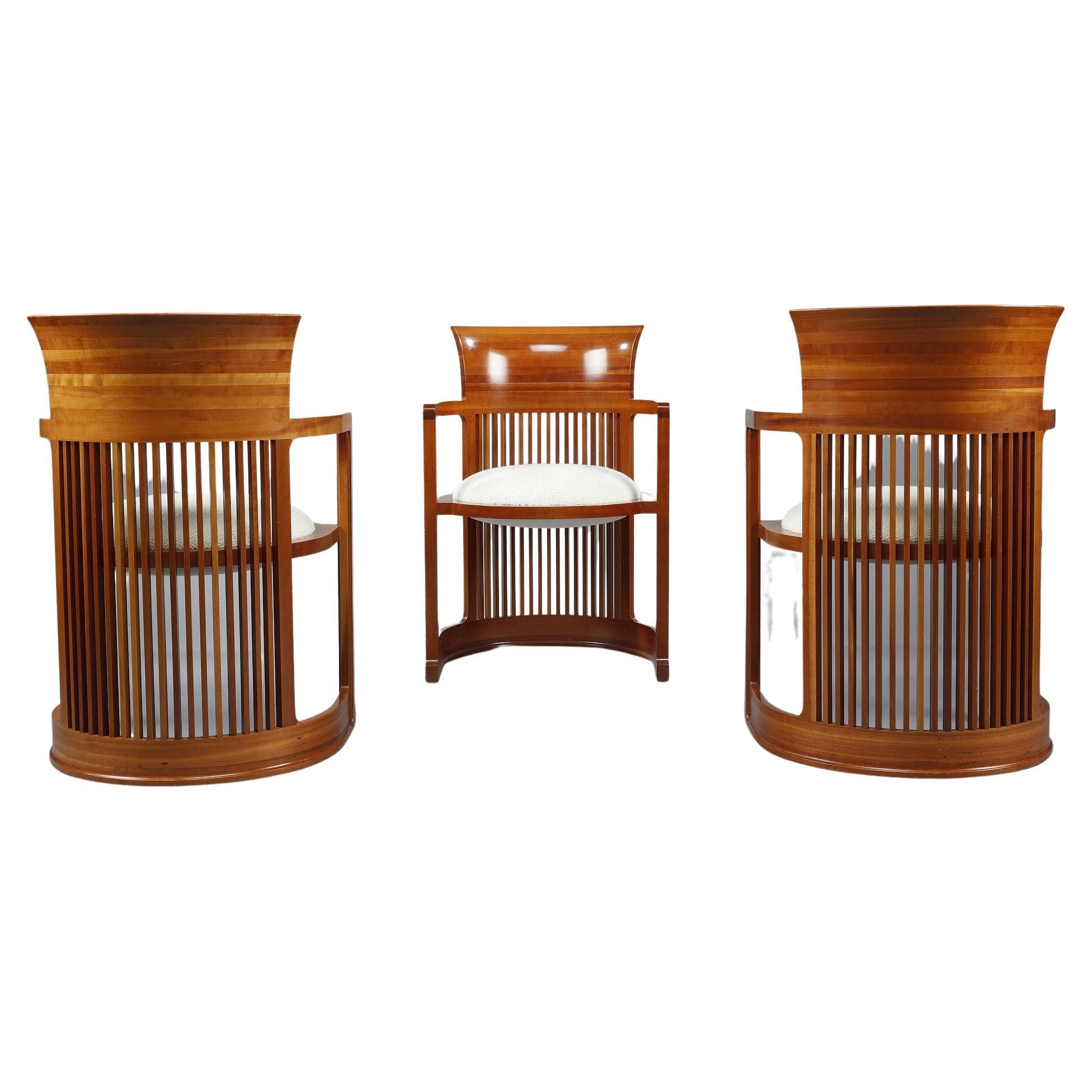 Six « chaises Barrel » de Frank Lloyd Wright, édition Cassina