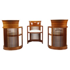Six "Barrel chairs" by Frank Lloyd Wright, Cassina Edition