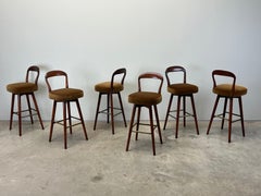 Six Barstools by Edward Wormley for Dunbar