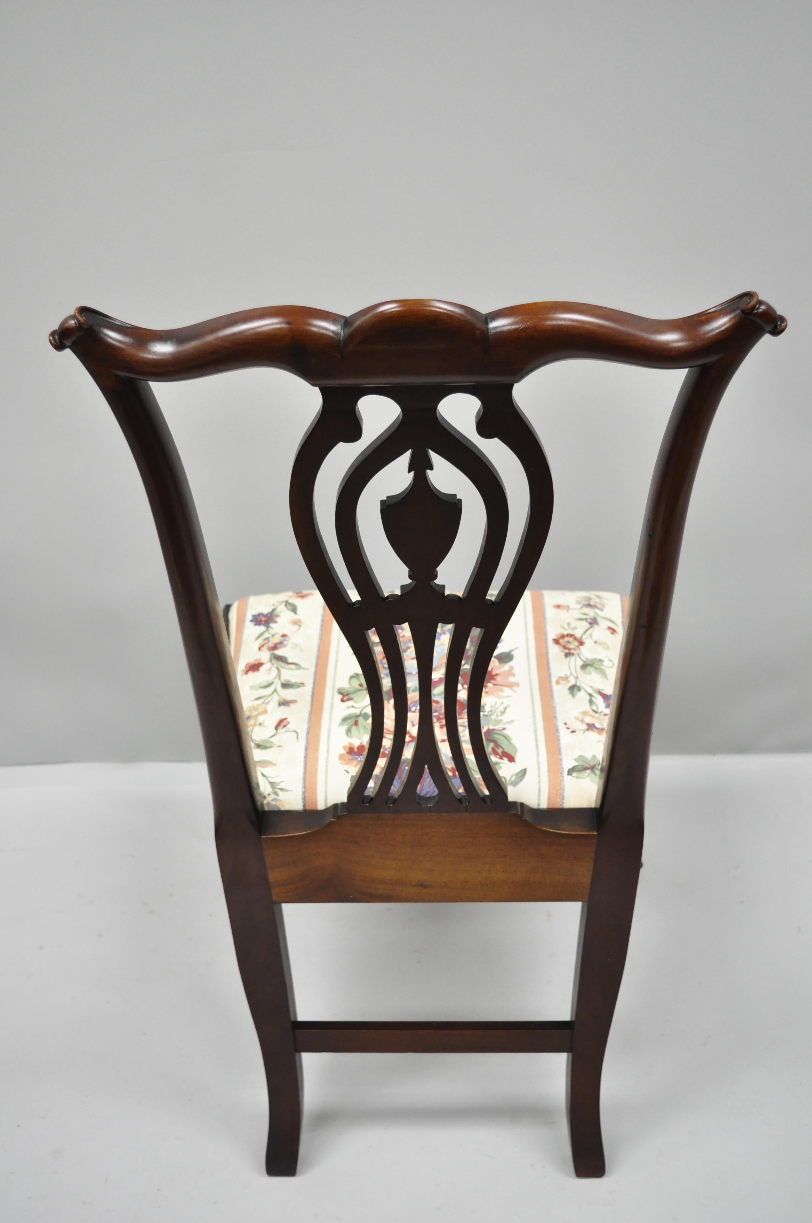 Six Bench Made Carved Mahogany Chippendale Style Ball and Claw Dining Chair Set For Sale 6