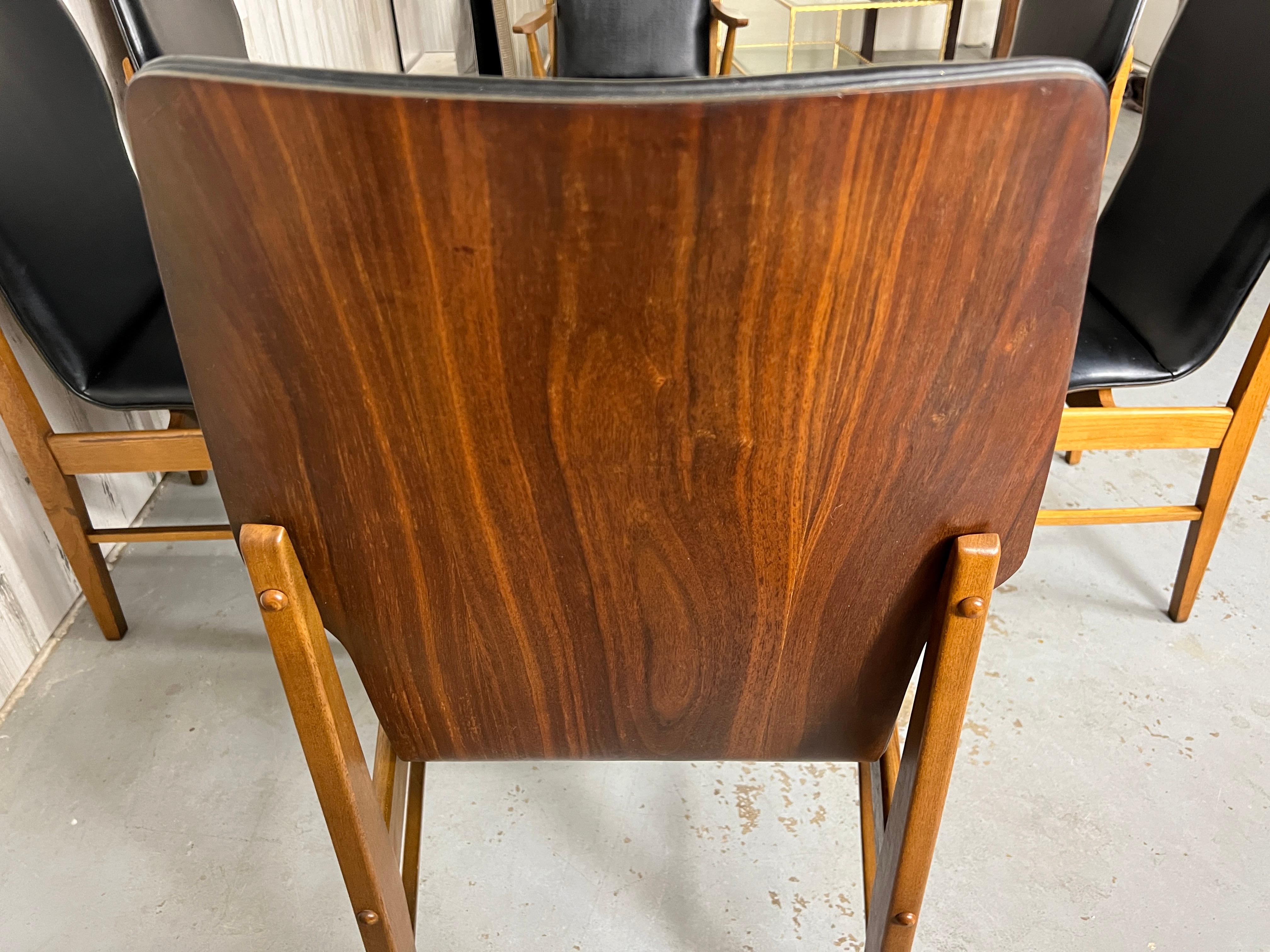 Six Bentwood Walnut Dining Chairs  For Sale 7