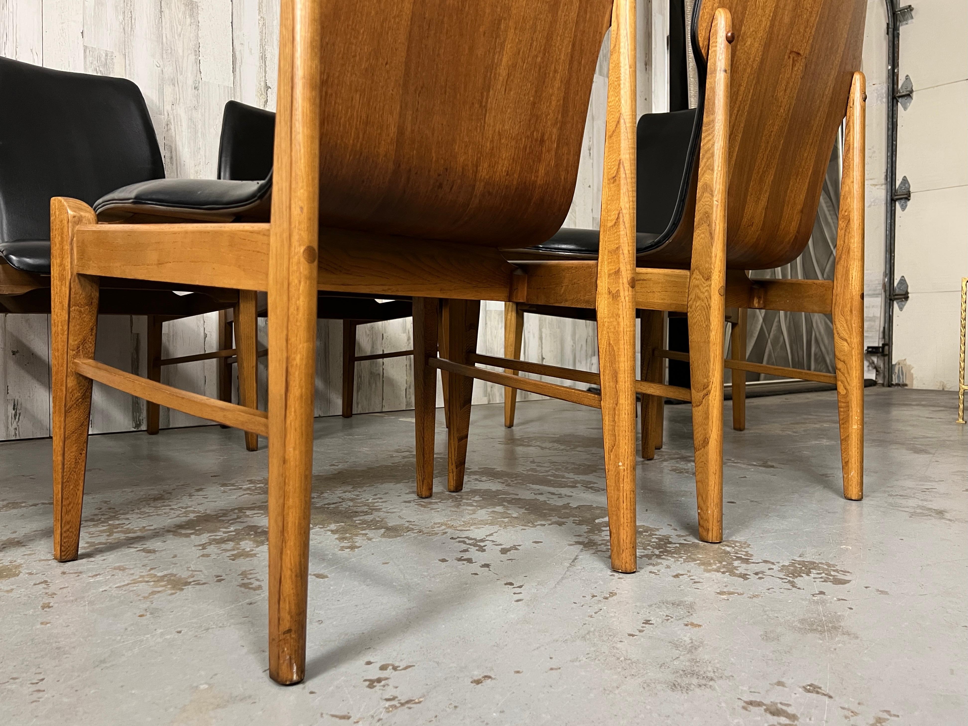 Six Bentwood Walnut Dining Chairs  For Sale 8