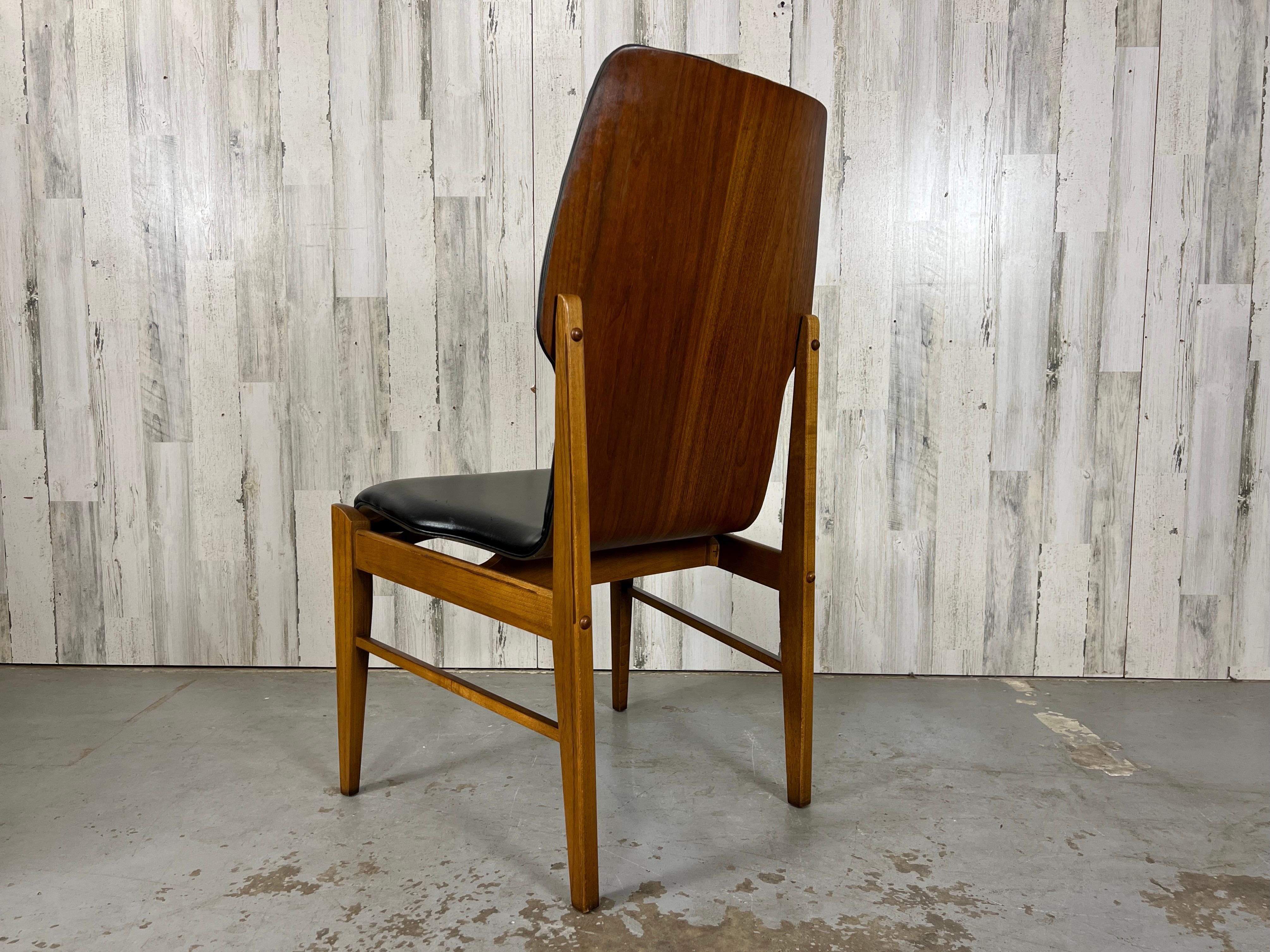 Six Bentwood Walnut Dining Chairs  For Sale 10