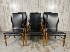 Six Bentwood Walnut Dining Chairs
