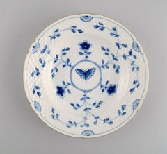 Six Bing & Grøndahl Butterfly Deep Plates in Hand-Painted Porcelain