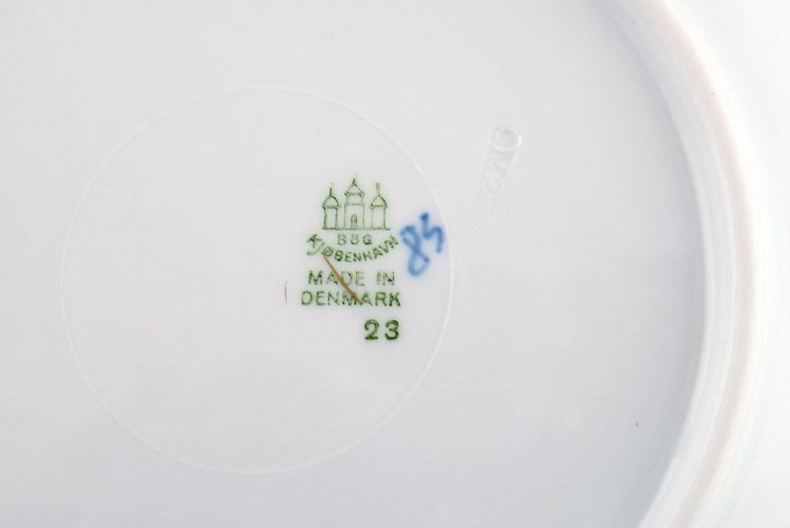 Six Bing & Grøndahl Butterfly Deep Plates in Hand-Painted Porcelain For Sale 1