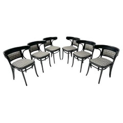 Used Six Black Lacquered Vienna Secession Armchairs by Thonet, 1920s