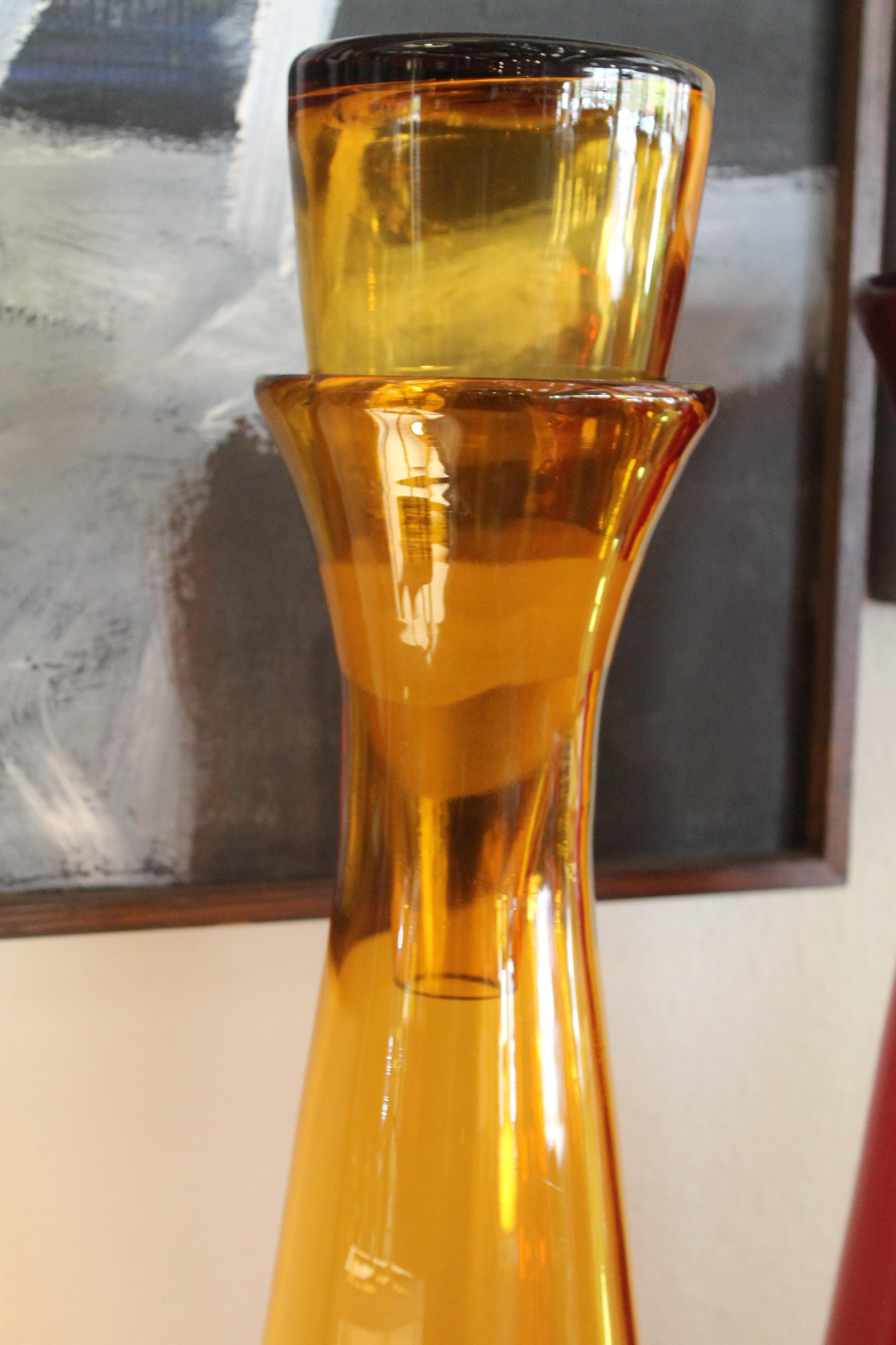 Contemporary Six Blenko Bottles