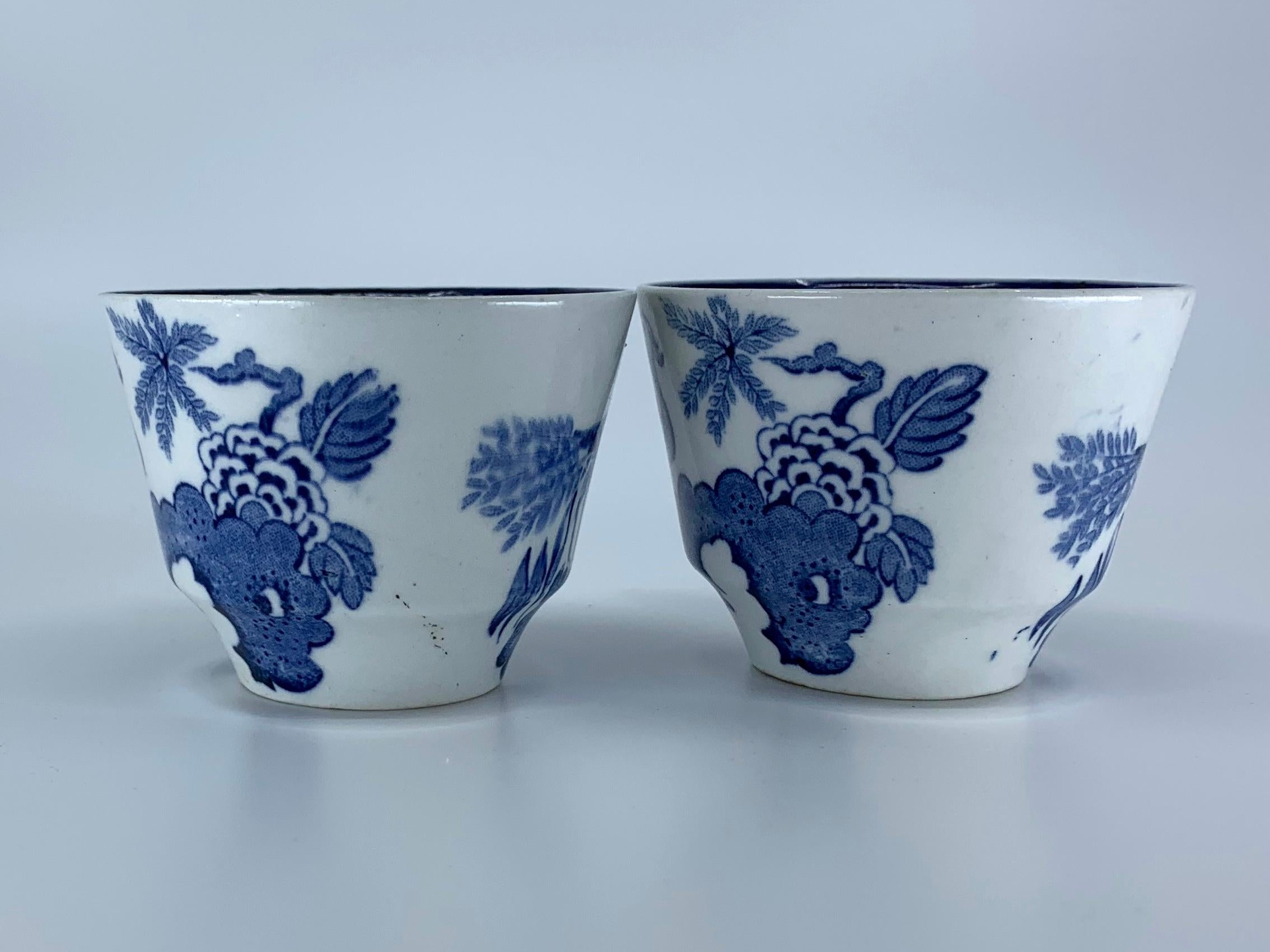 Porcelain Six Blue and White Espresso Cups