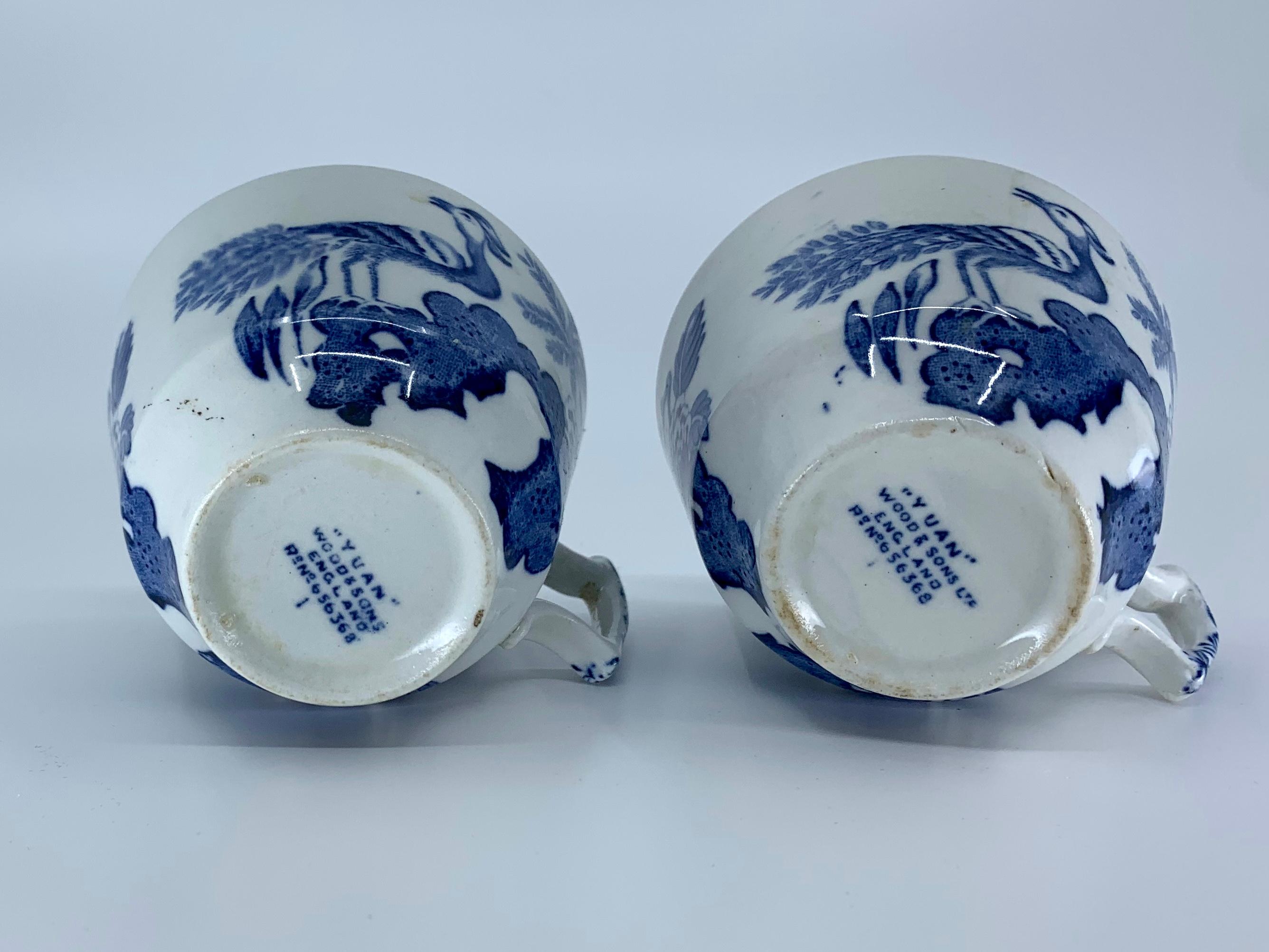 Six Blue and White Espresso Cups 3