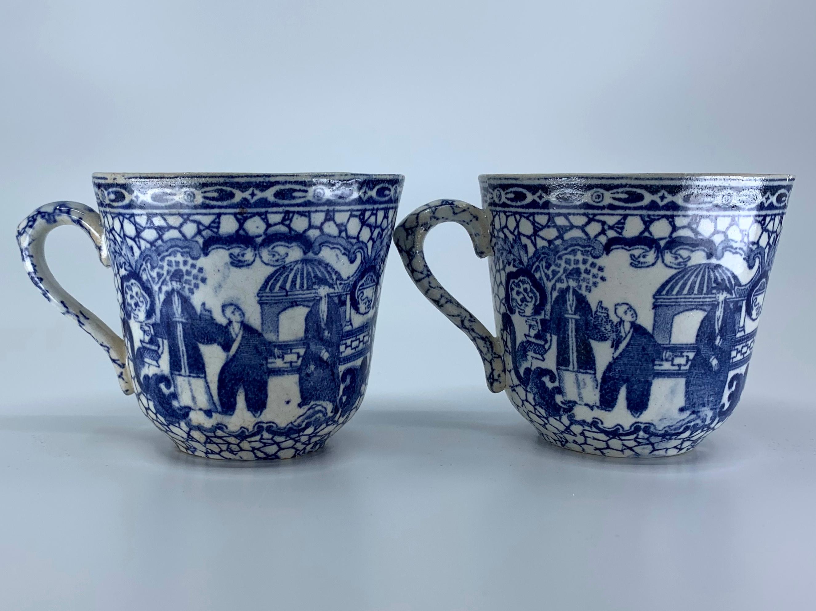 Six Blue and White Espresso Cups 5