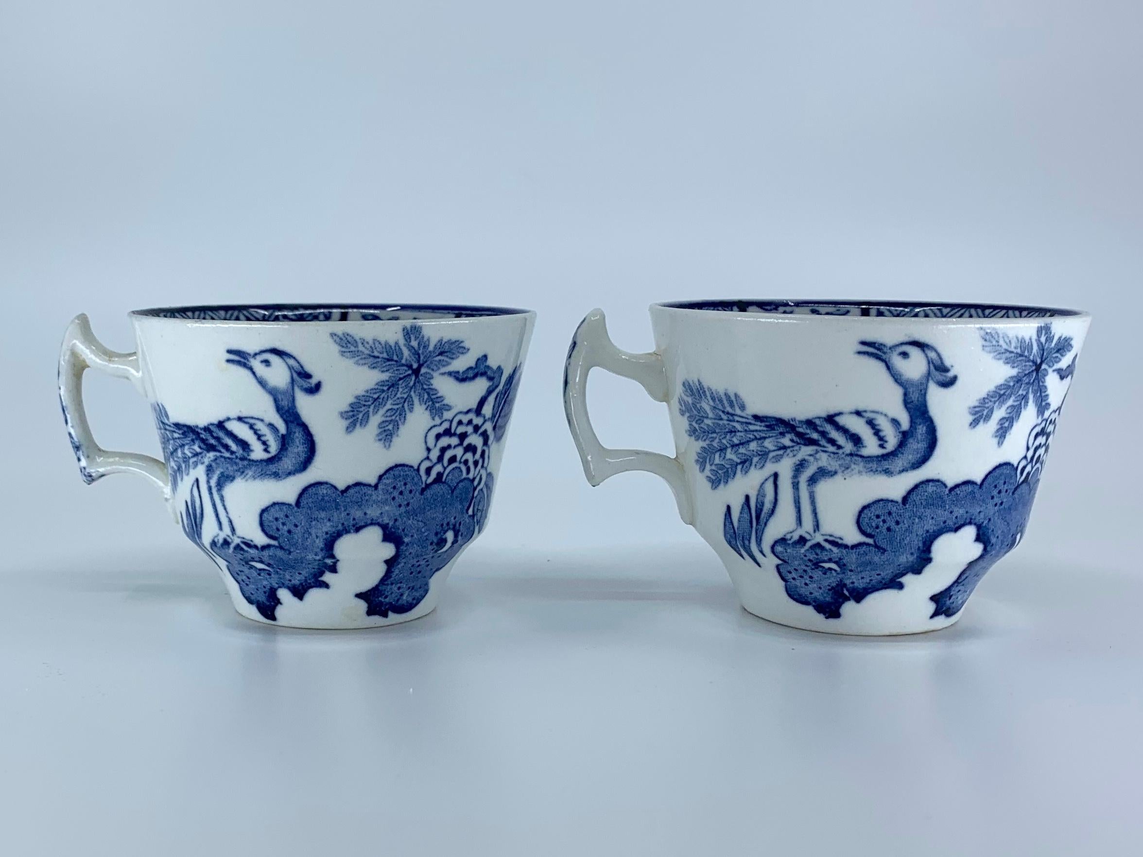 19th Century Six Blue and White Espresso Cups
