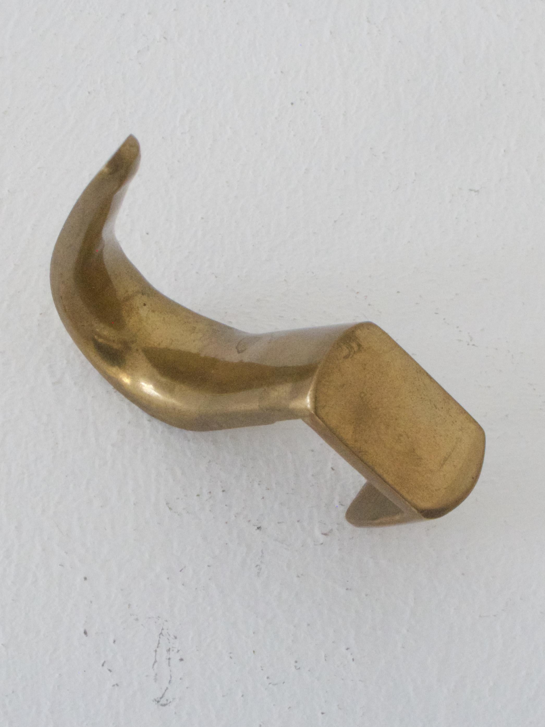 Six Brass Coat Hooks by Carl Auböck 4