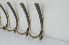 Six Brass Wall Hook, circa 1950s by Hertha Baller