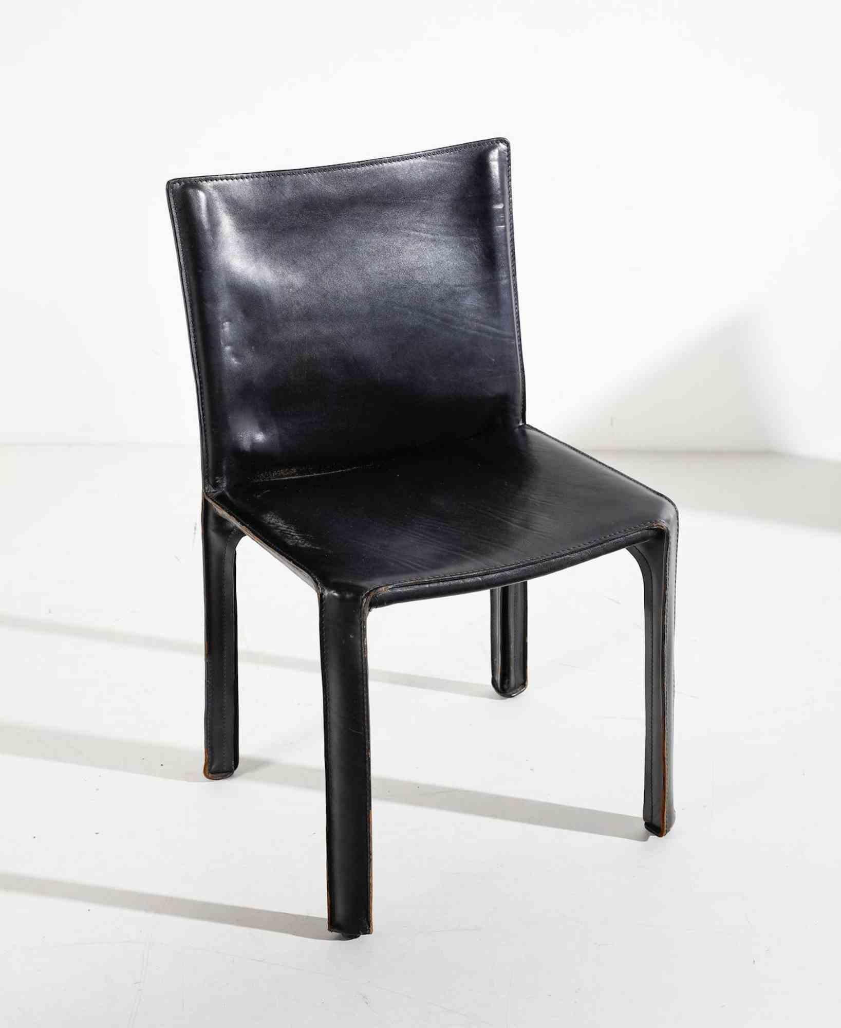 Late 20th Century Six CAB 412 Chairs by Mario Bellini for Cassina, Italy 1977 For Sale