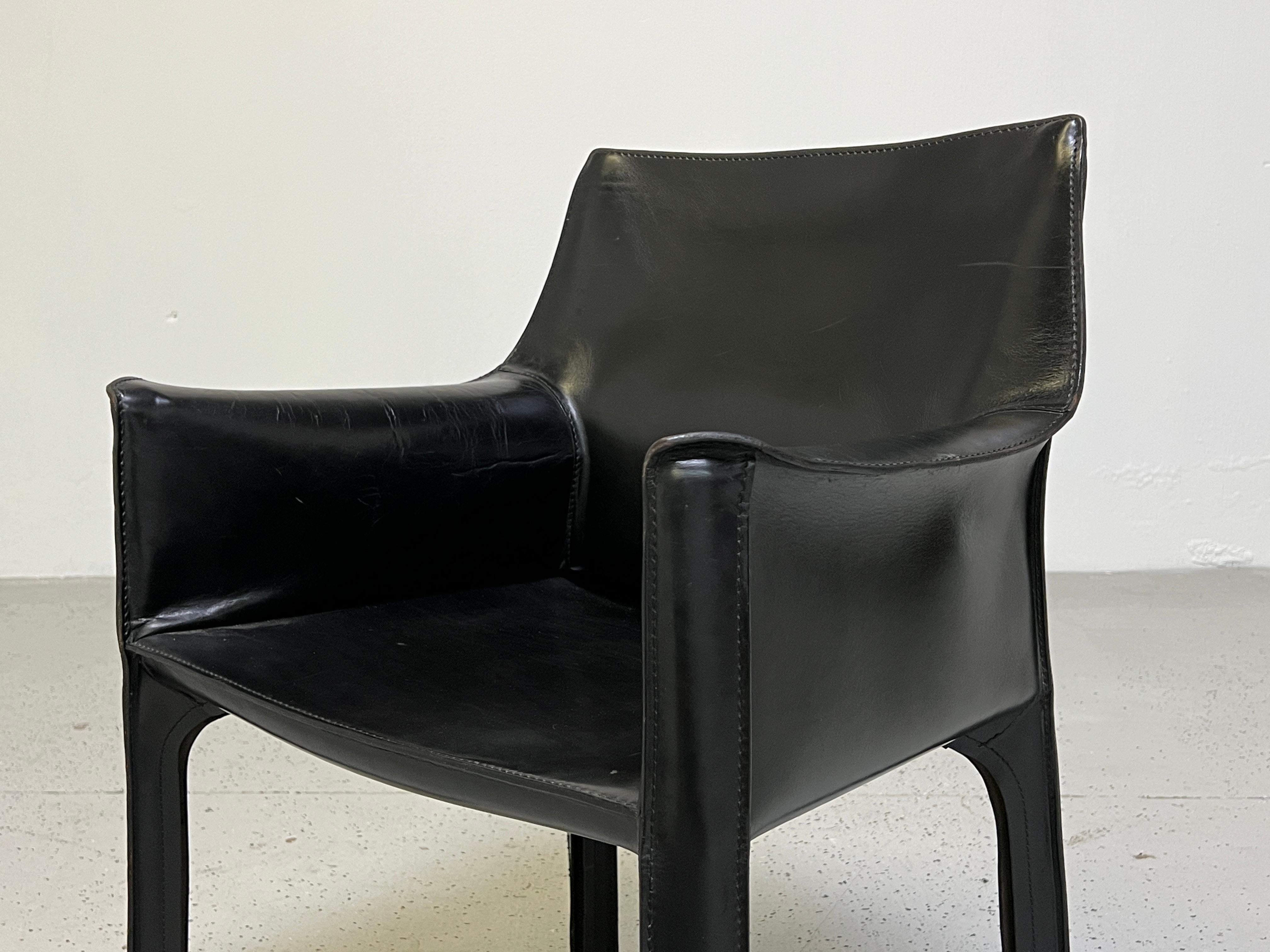 Six Cab Armchairs by Mario Bellini for Cassina 5