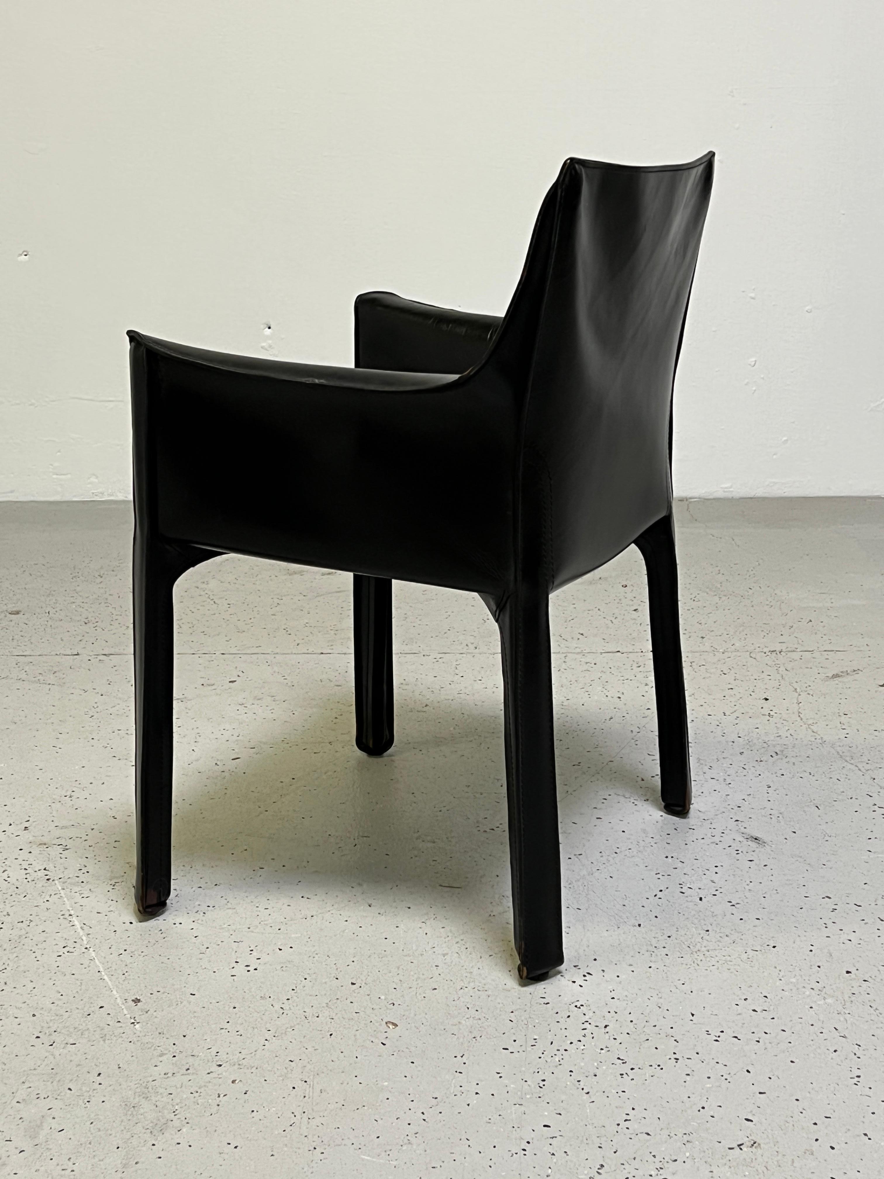 Six Cab Armchairs by Mario Bellini for Cassina 6
