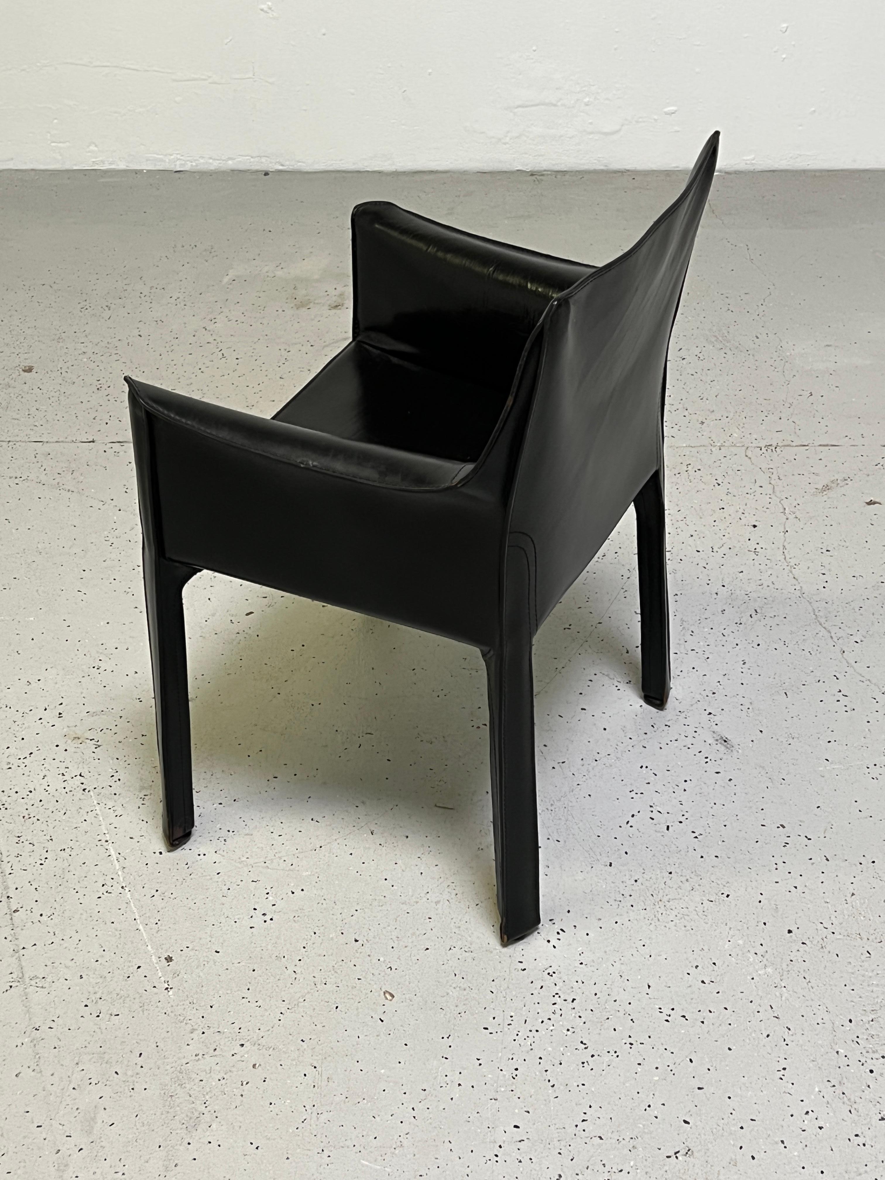 Six Cab Armchairs by Mario Bellini for Cassina 7