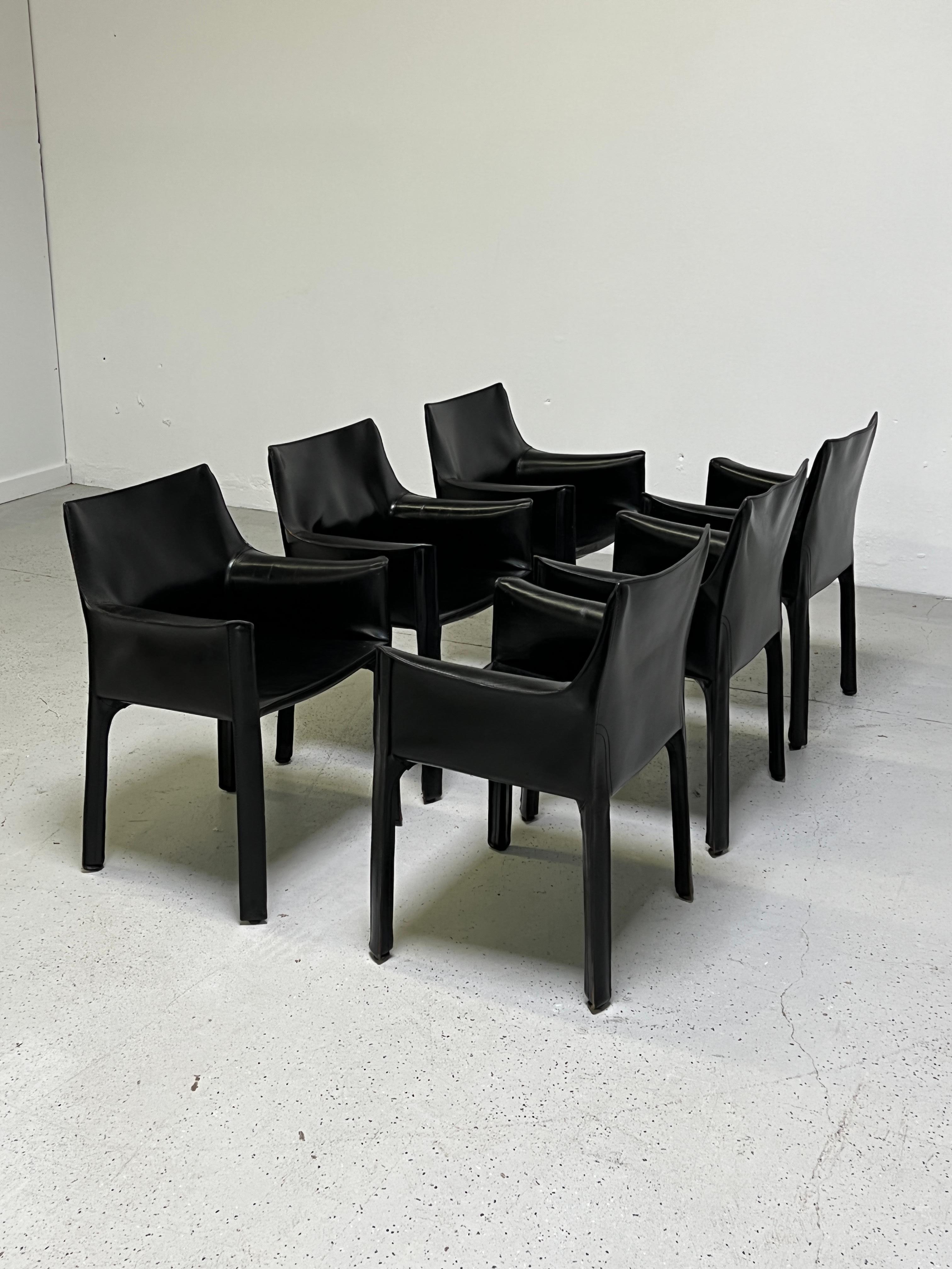 Late 20th Century Six Cab Armchairs by Mario Bellini for Cassina