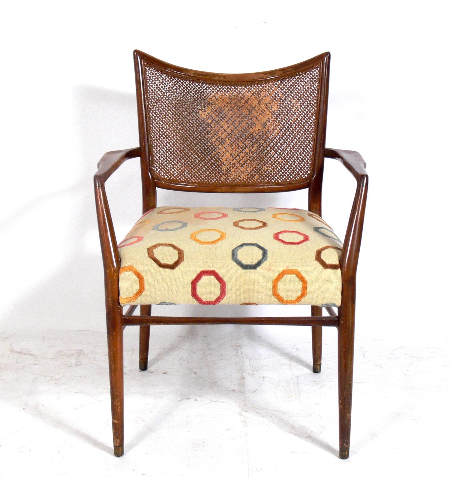Mid-20th Century Six Caned Back Dining Chairs