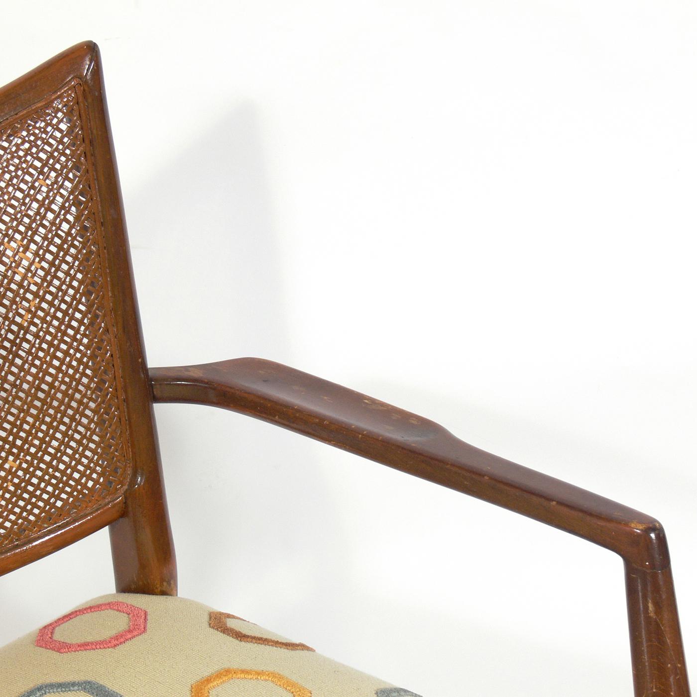 Six Caned Back Dining Chairs 2
